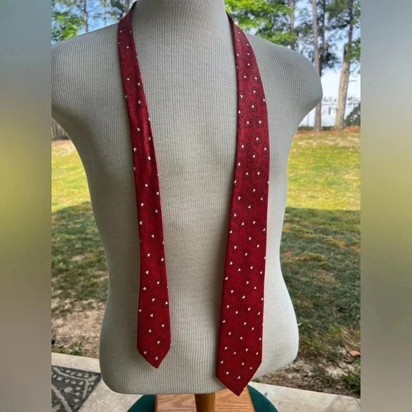 Habano neck tie red hearts vintage - Picture 1 of 3